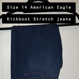 EUC American Eagle Kickboot Stretch Jean's size 14